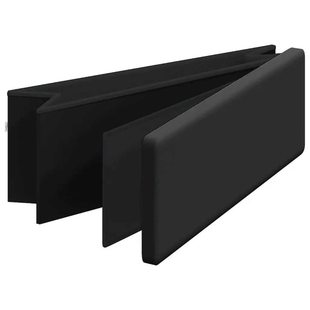 Storage Bench Foldable Black PVC 374906