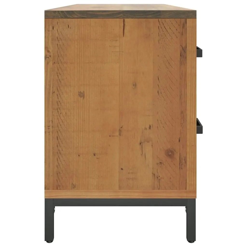 Storage Cabinet Brown 110x30x45 cm Solid Pinewood 349931