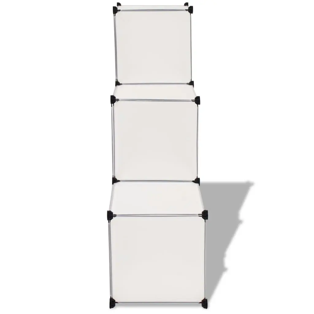 Storage Cube Organiser with 6 Compartments White 244922