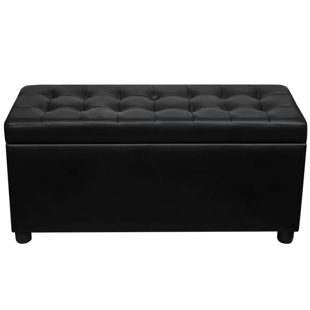 Storage Ottoman Artificial Leather Black 242407