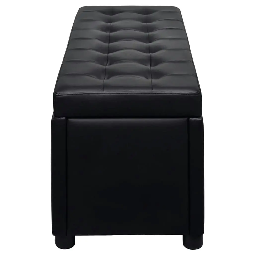 Storage Ottoman Artificial Leather Black 242407