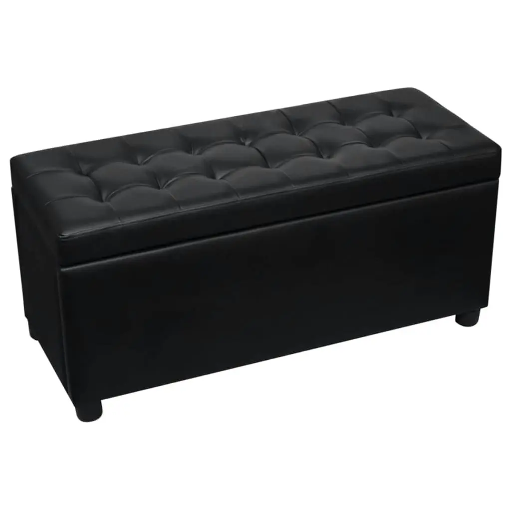 Storage Ottoman Artificial Leather Black 242407