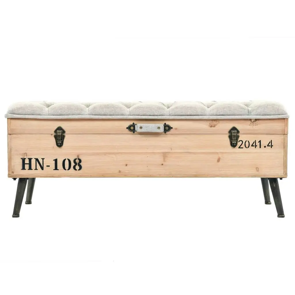 Storage Bench 110 cm Solid Firwood 339294