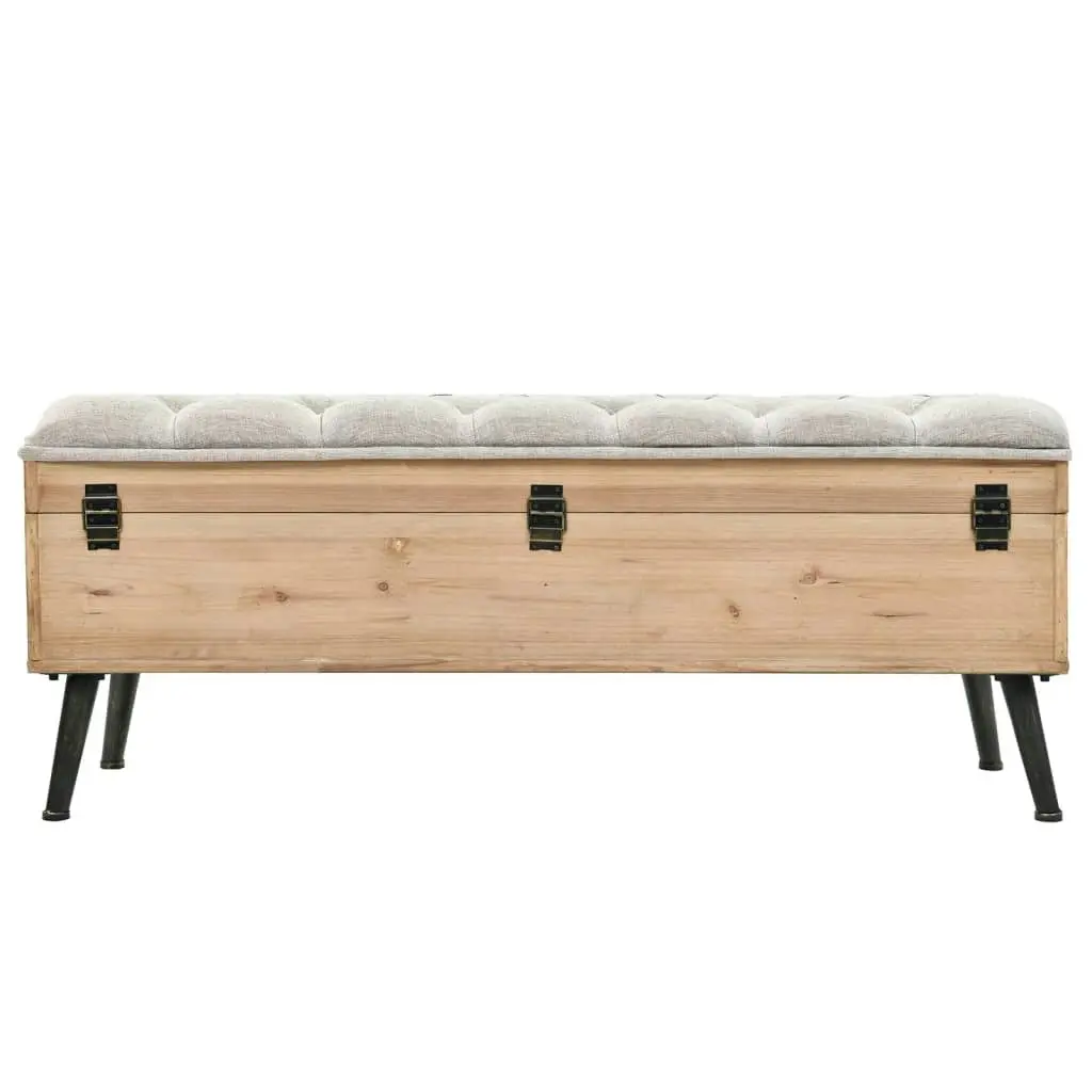 Storage Bench 110 cm Solid Firwood 339294