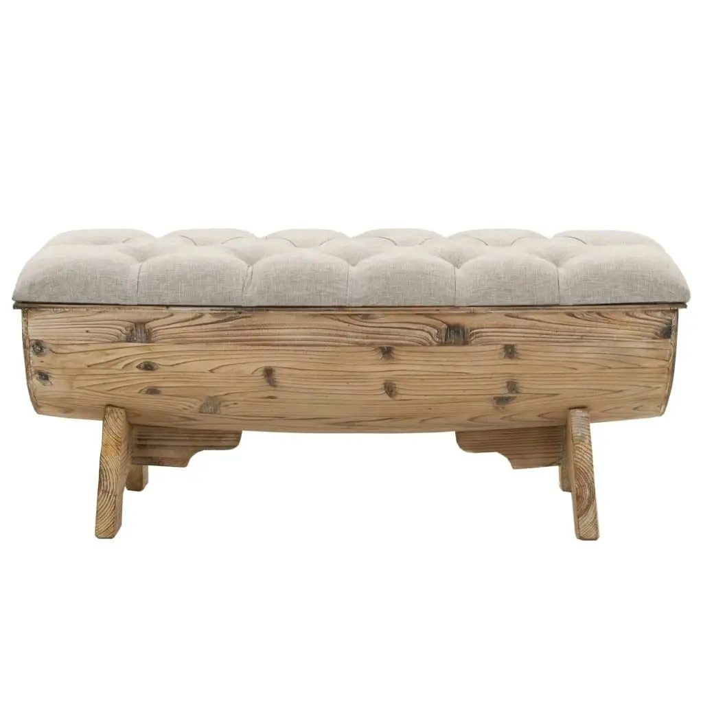 Storage Bench 103x51x44 cm Solid Wood and Fabric 245767