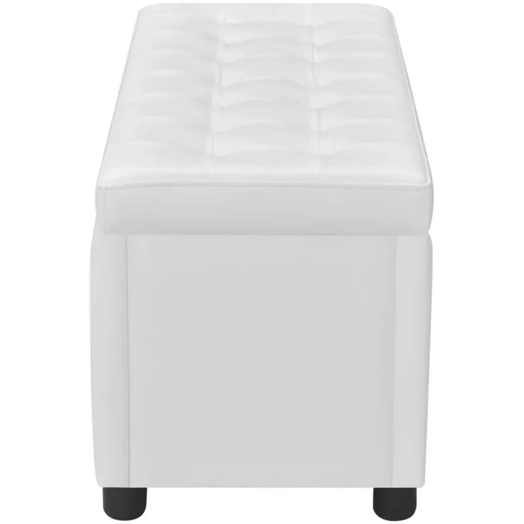 Storage Ottoman Artificial Leather White 242406