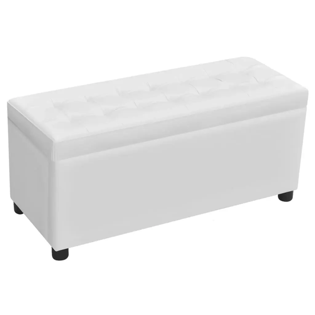 Storage Ottoman Artificial Leather White 242406