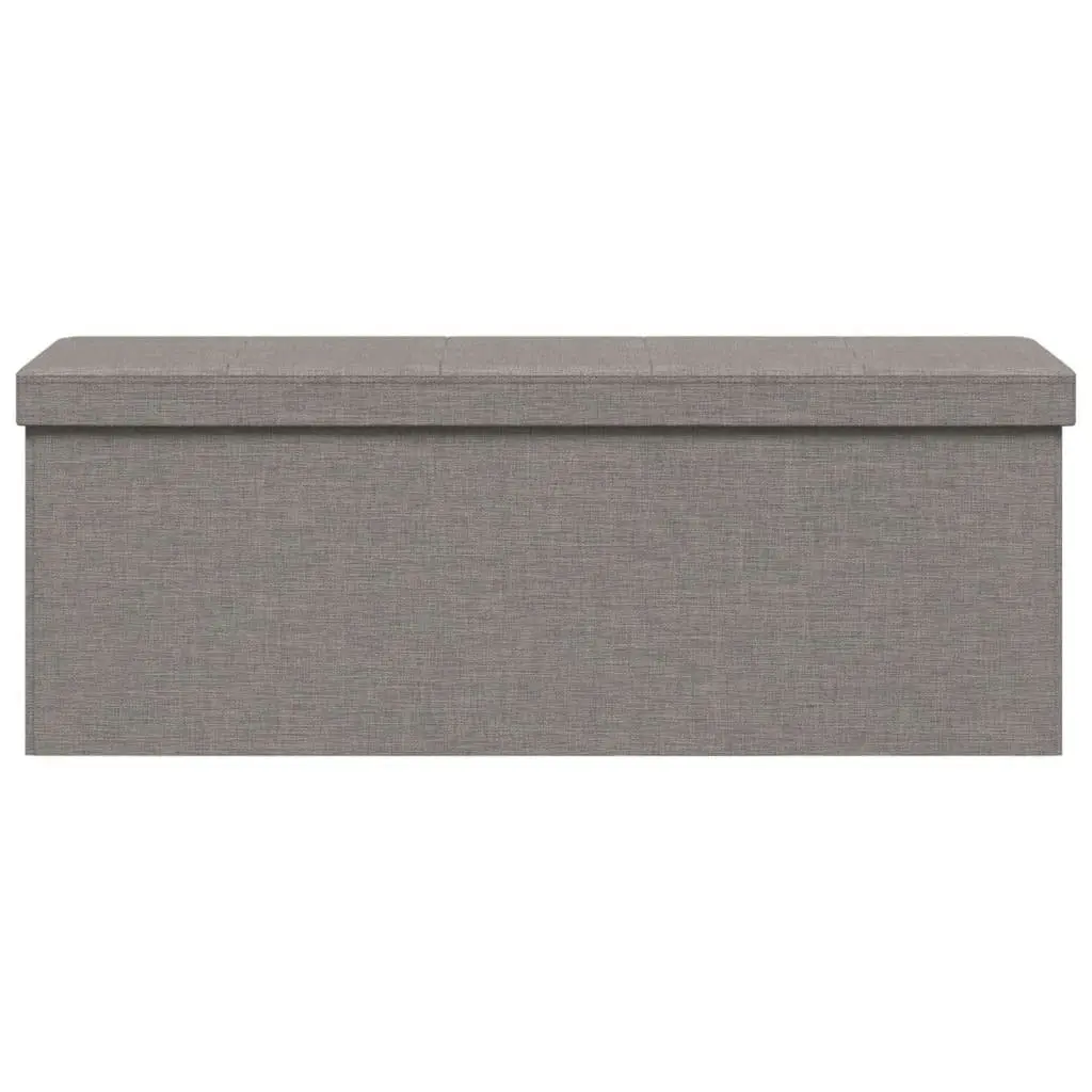 Storage Bench Foldable Light Grey Faux Linen 374905