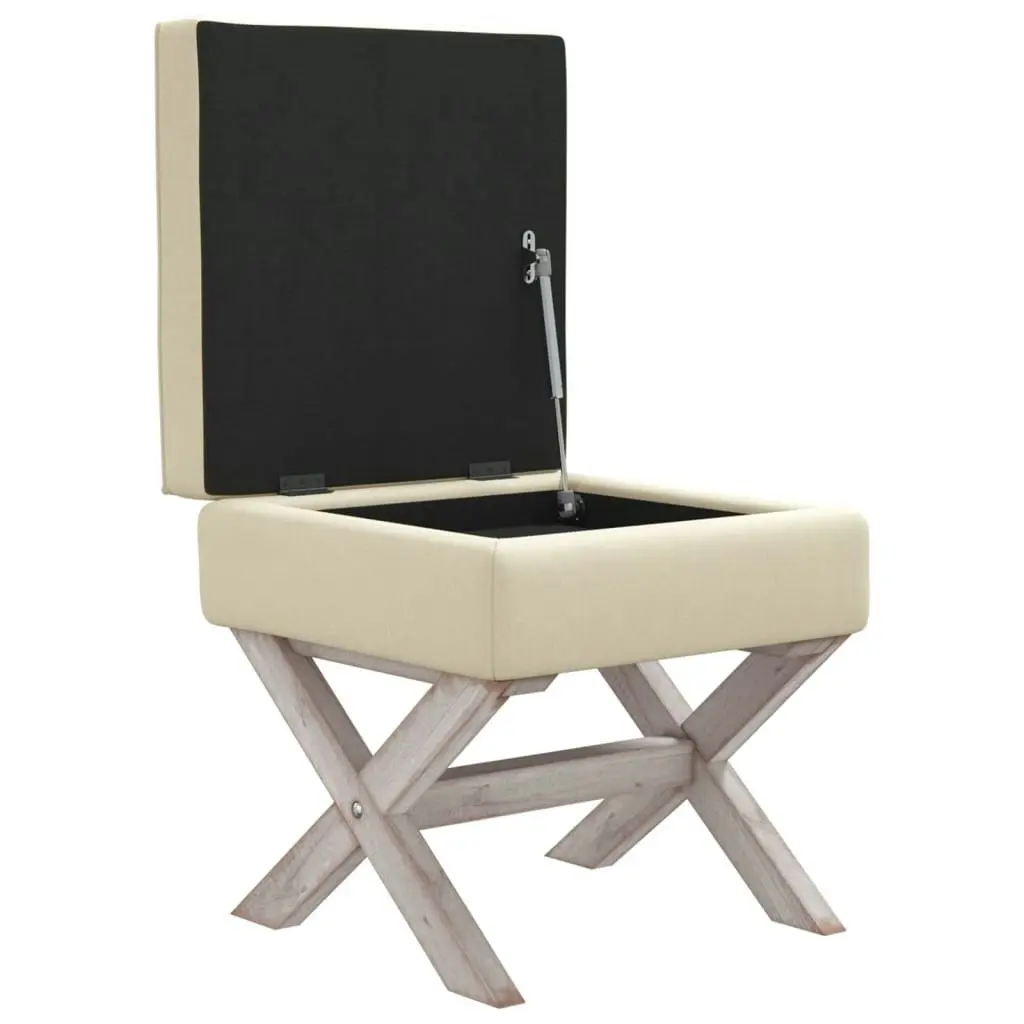 Storage Stool 45x45x49 cm Linen 344515