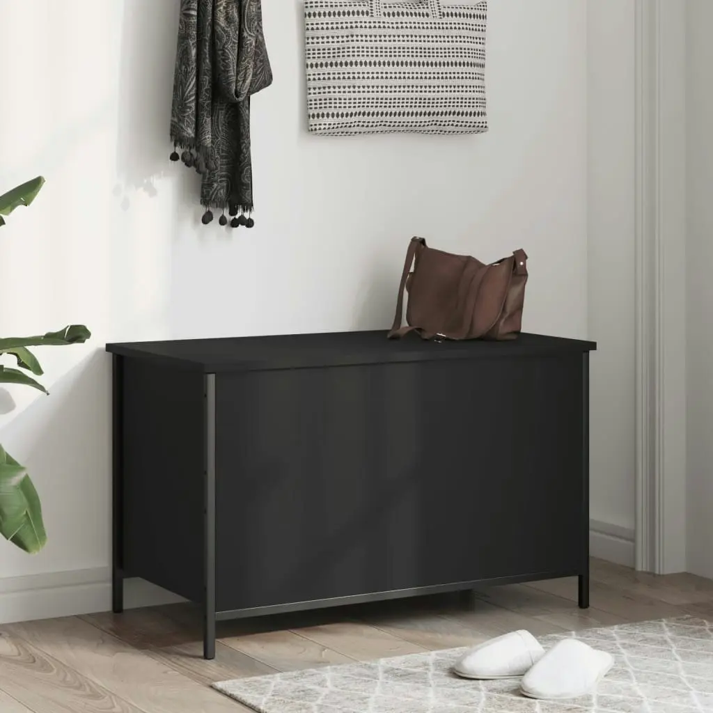 Storage Bench Black 80x42.5x50 cm Engineered Wood 839013