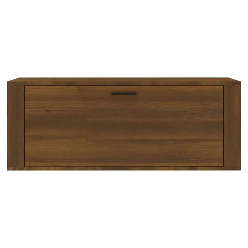 Wall Shoe Cabinet Brown Oak 100x35x38 cm Engineered Wood 821027