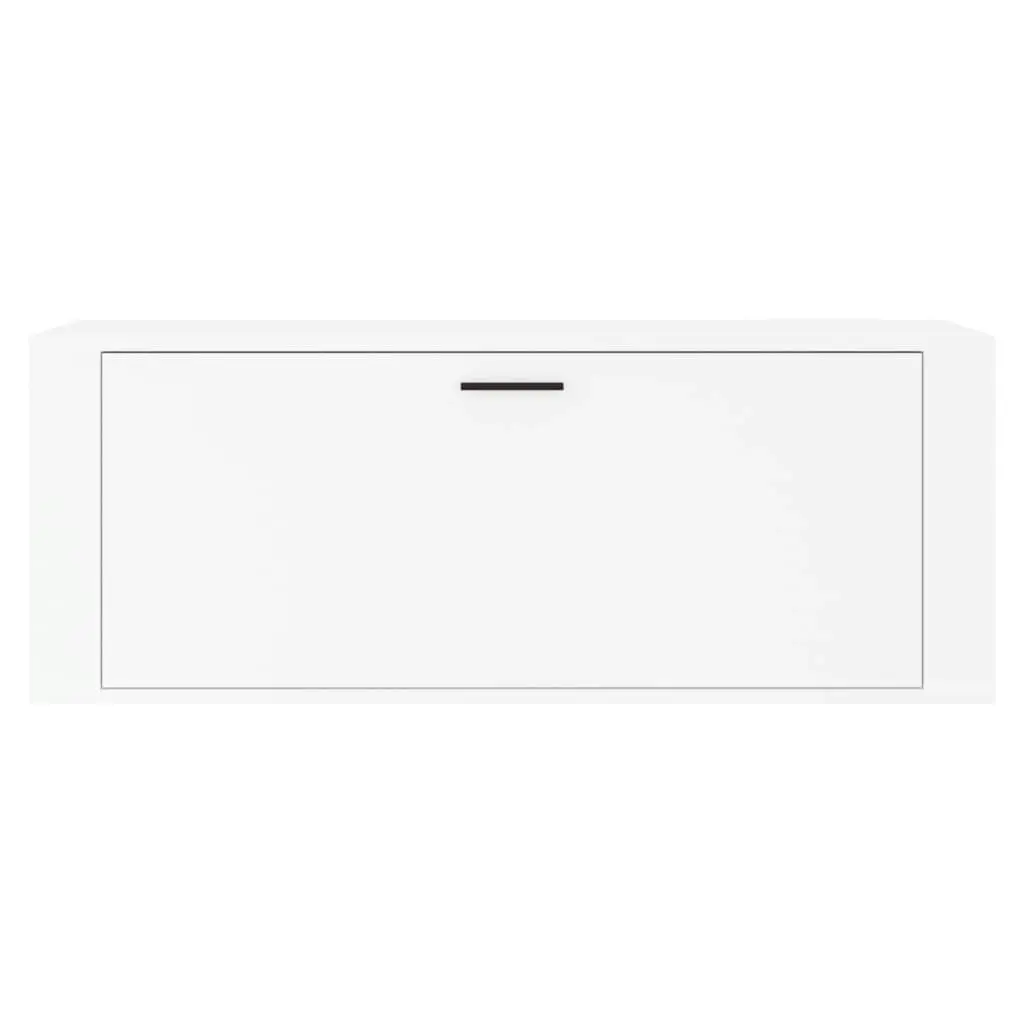 Wall Shoe Cabinet White 100x35x38 cm Engineered Wood 821020