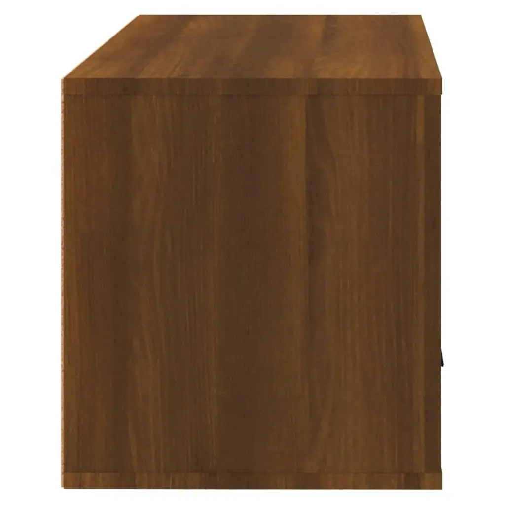 Wall-mounted Shoe Cabinet Brown Oak 70x35x38 cm Solid Wood Pine 821019