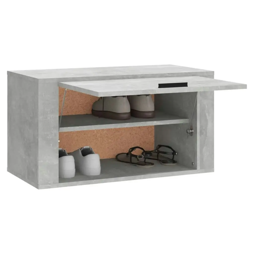 Wall-mounted Shoe Cabinet Concrete Grey 70x35x38 cm Engineered Wood 821016