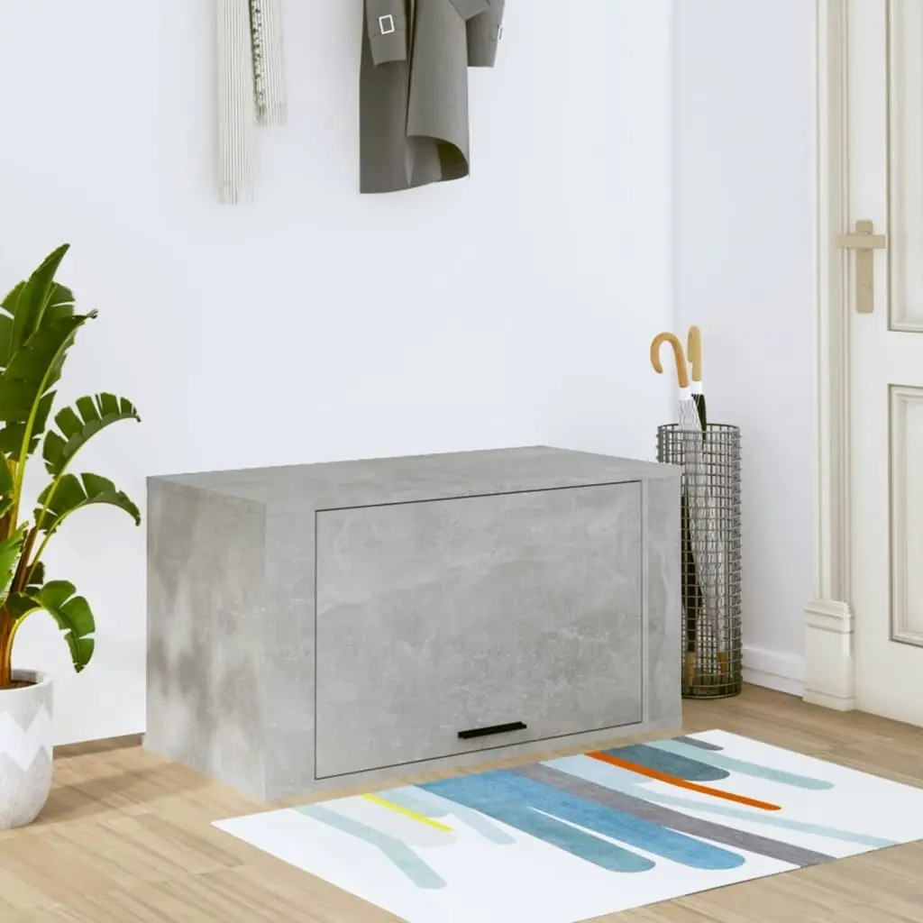 Wall-mounted Shoe Cabinet Concrete Grey 70x35x38 cm Engineered Wood 821016