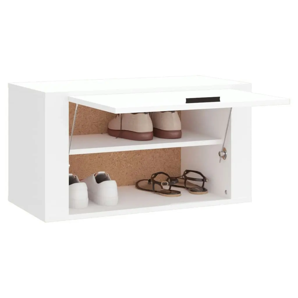 Wall-mounted Shoe Cabinet White 70x35x38 cm Engineered Wood 821012