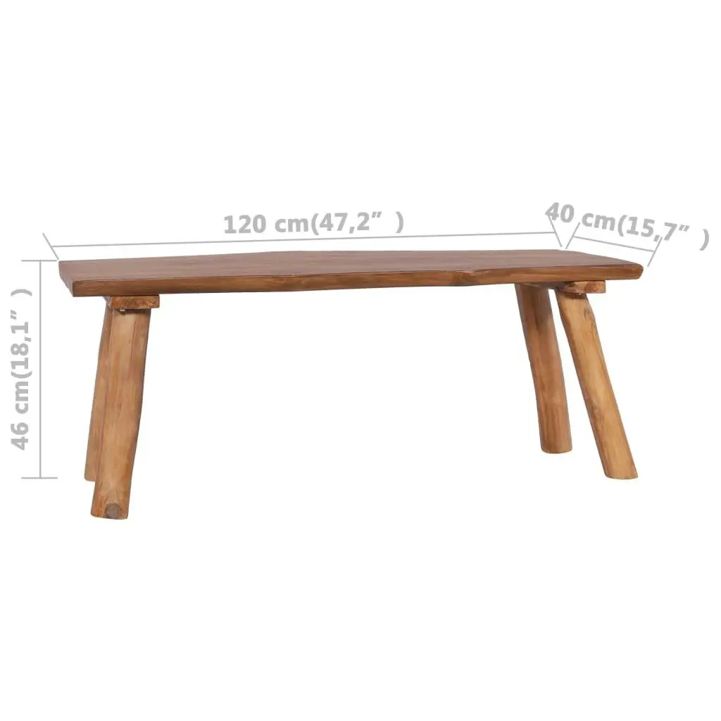 Garden Bench 120 cm Solid Teak Wood 288817