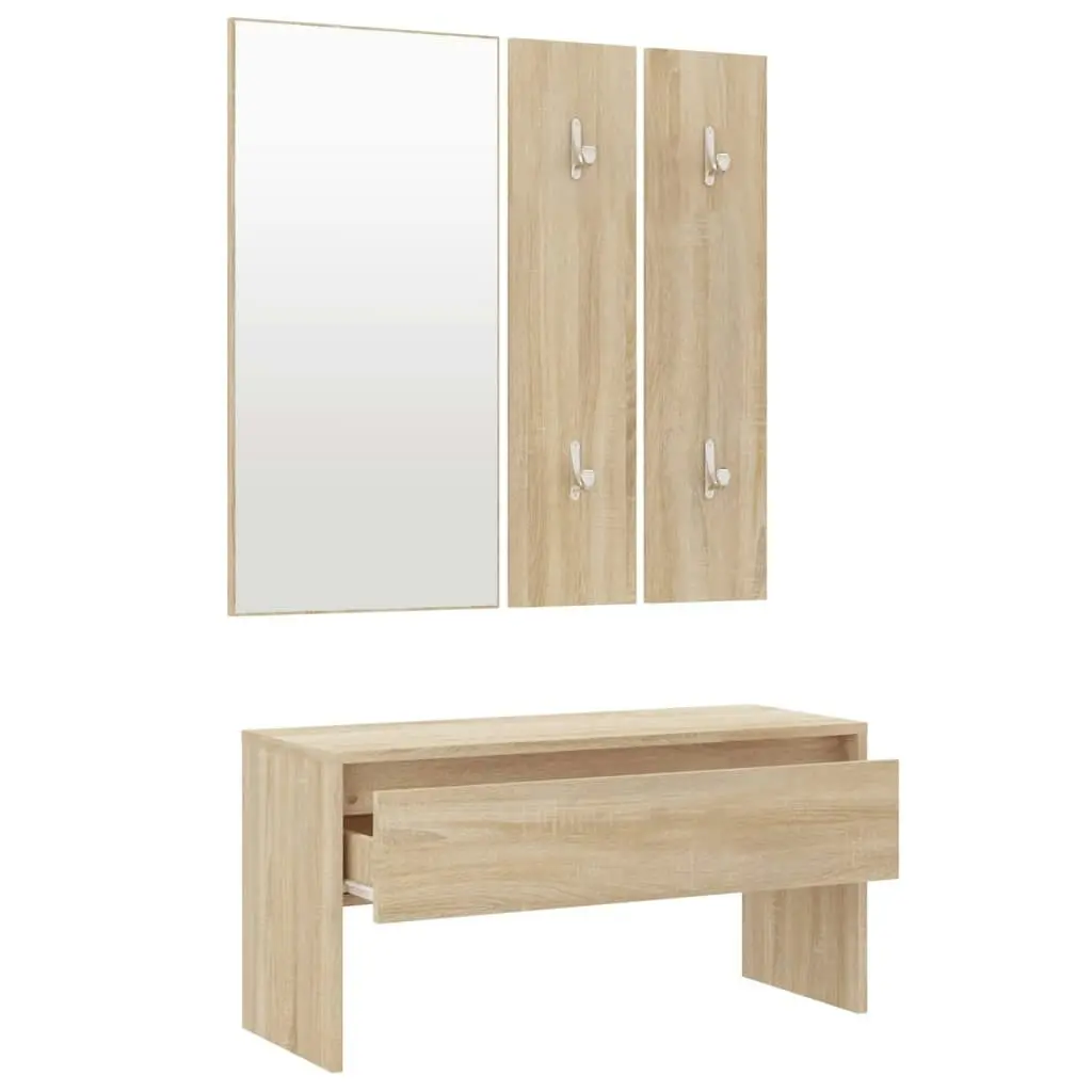 Hallway Furniture Set Sonoma Oak Engineered Wood 808786