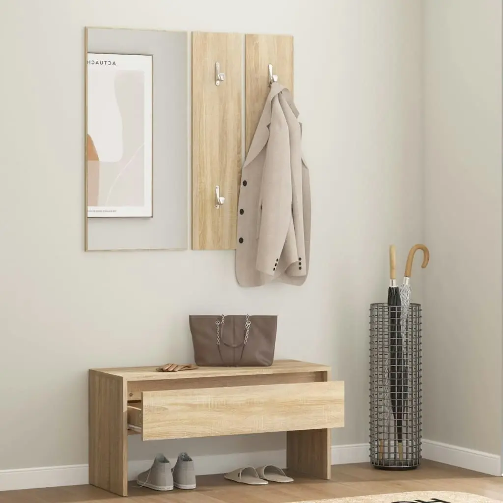 Hallway Furniture Set Sonoma Oak Engineered Wood 808786