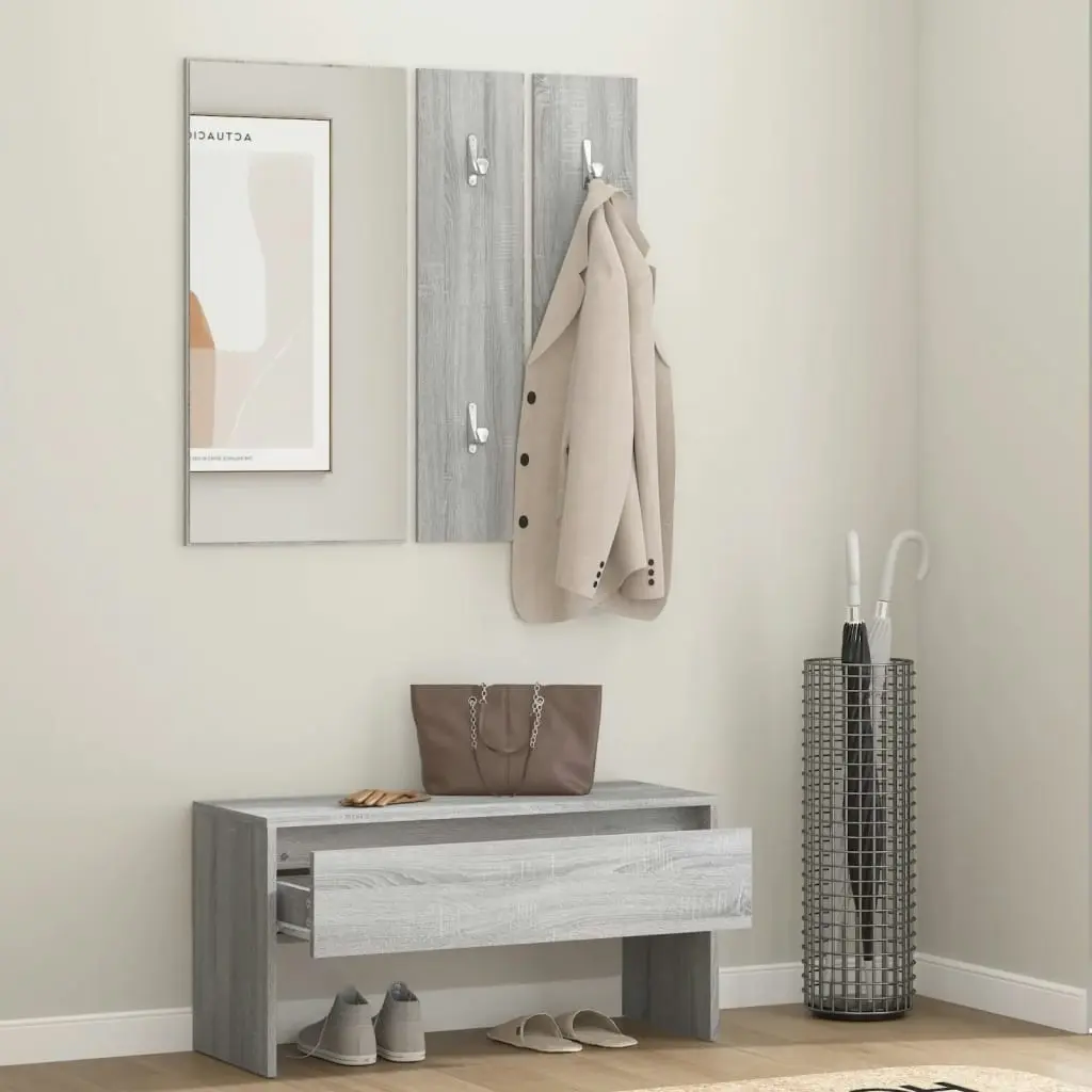 Hallway Furniture Set Grey Sonoma Engineered Wood 820479