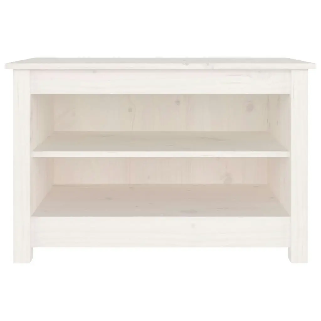 Shoe Bench White 70x38x45.5 cm Solid Wood Pine 813770