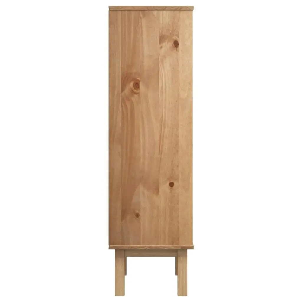 Shoe Cabinet OTTA with 3 Drawers Brown Solid Wood Pine 351309