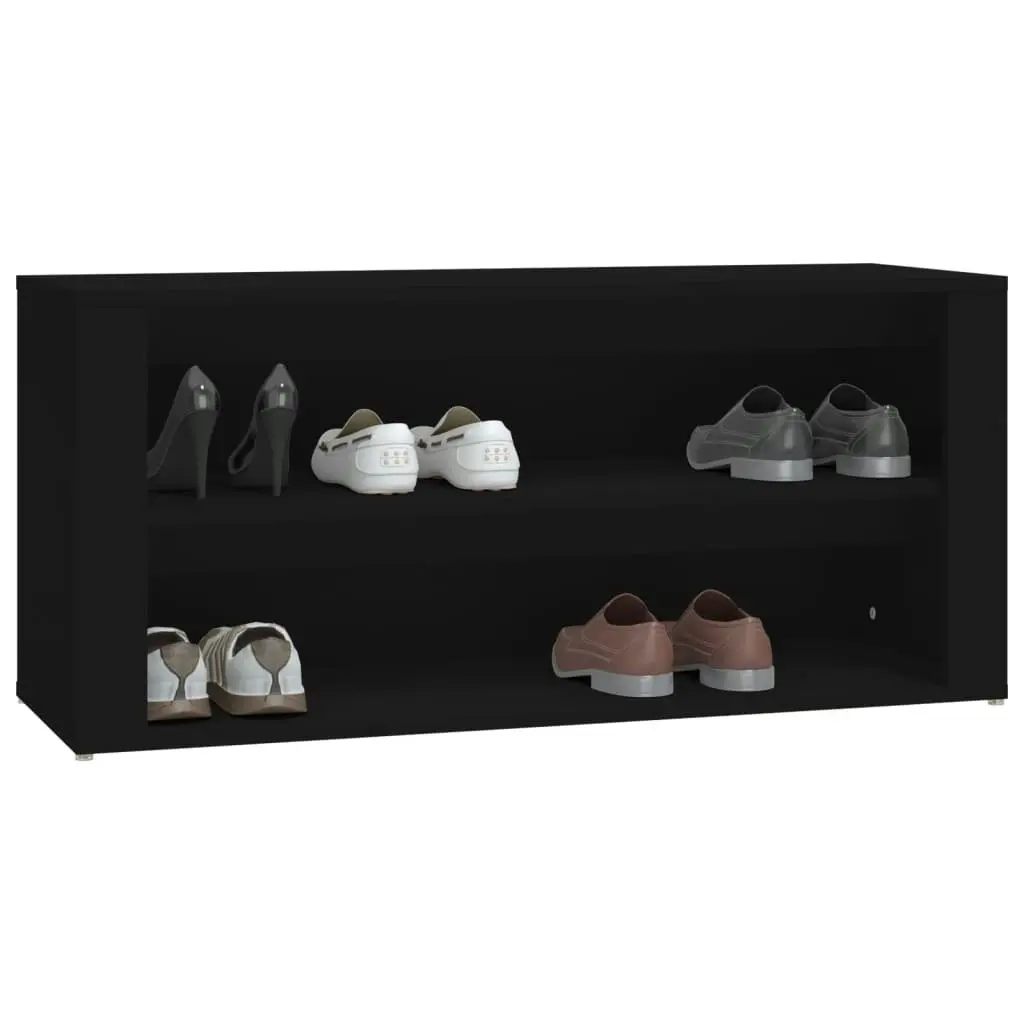 Shoe Rack Black 100x35x45 cm Engineered Wood 816905