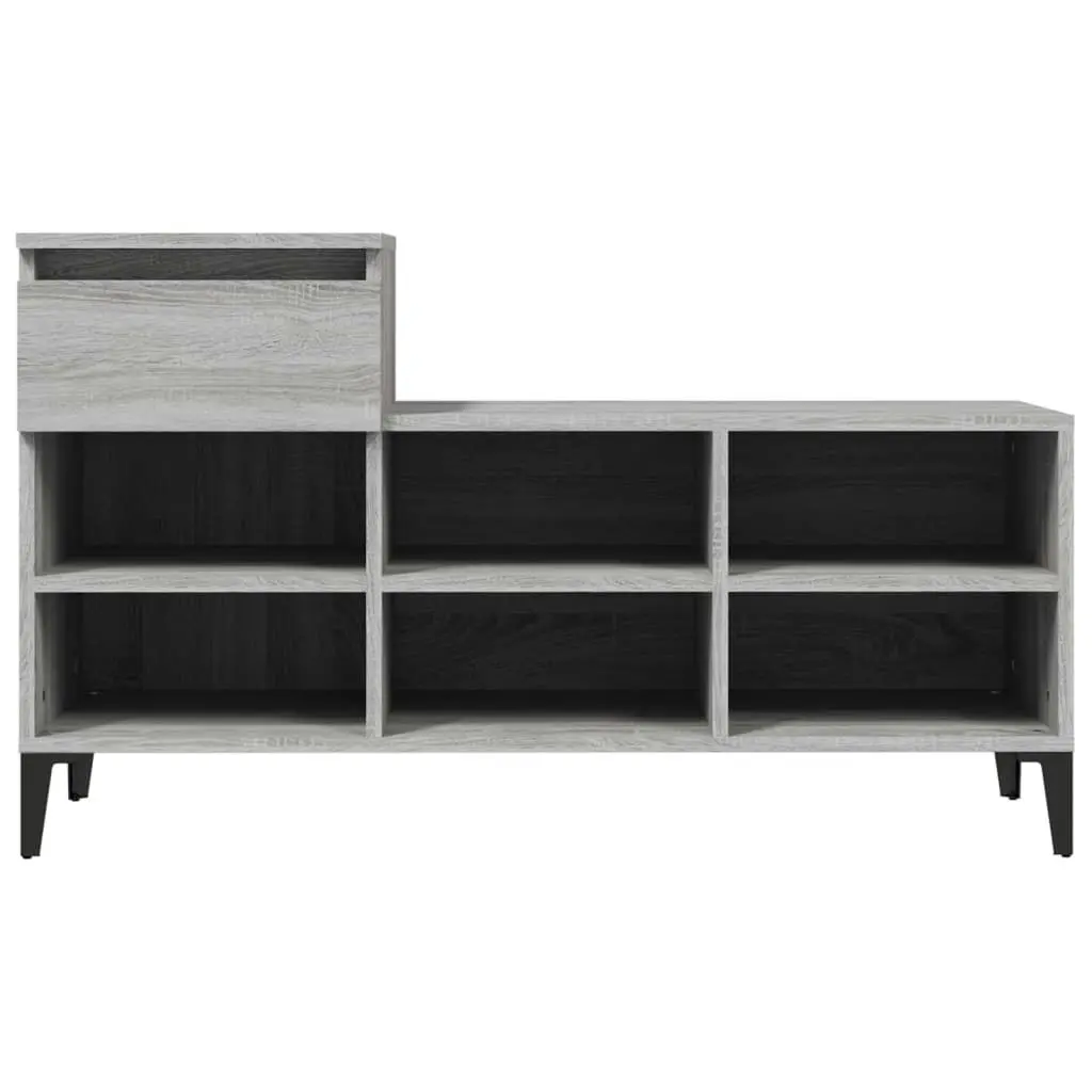 Shoe Cabinet Grey Sonoma 102x36x60 cm Engineered Wood 821218