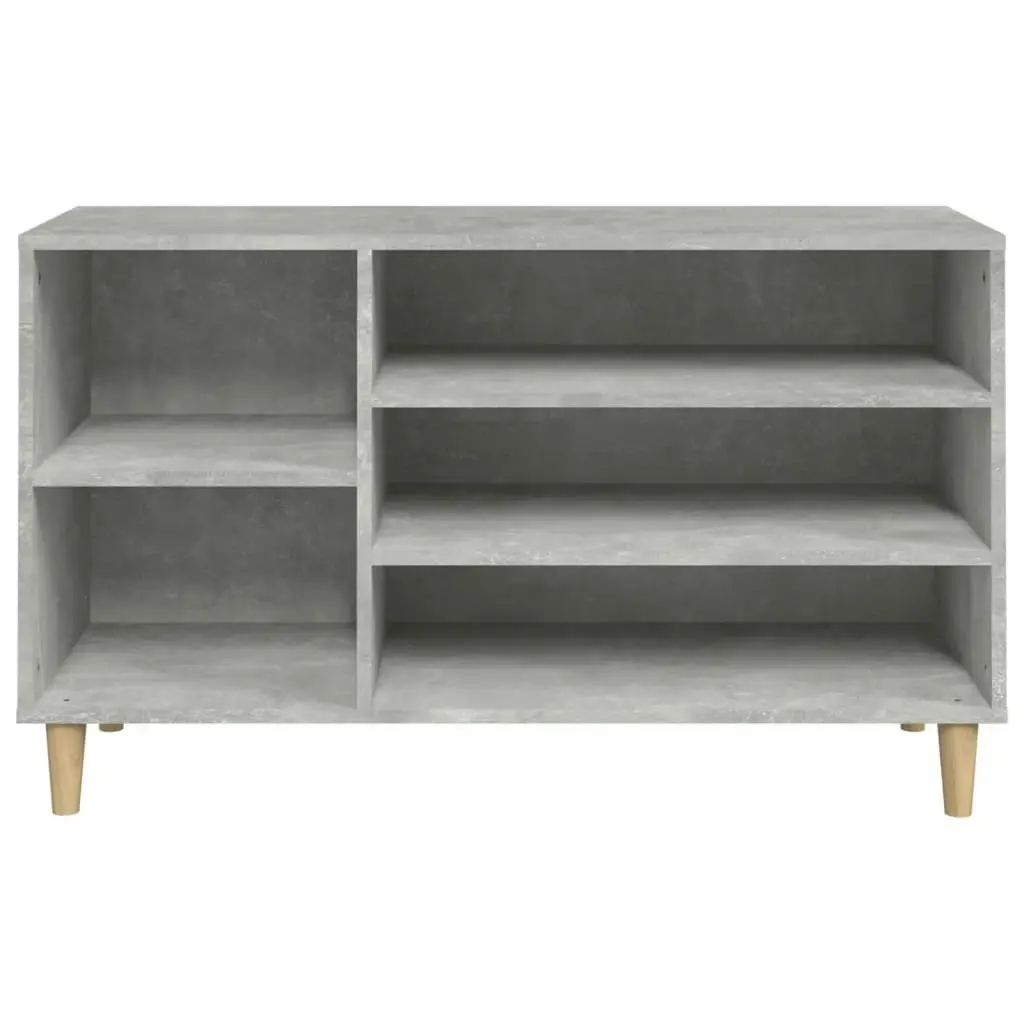 Shoe Cabinet Concrete Grey 102x36x60 cm Engineered Wood 819744