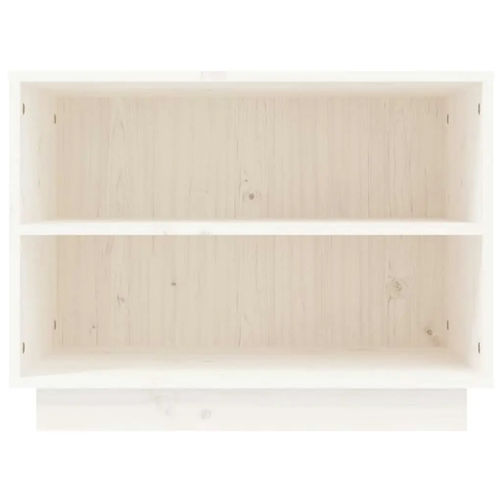 Shoe Cabinet White 60x34x45 cm Solid Wood Pine 813546