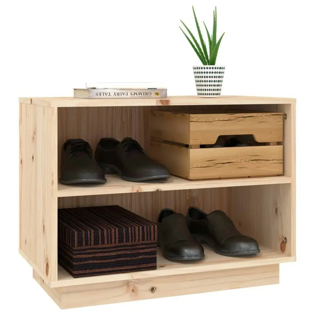 Shoe Cabinet 60x34x45 cm Solid Wood Pine 813545