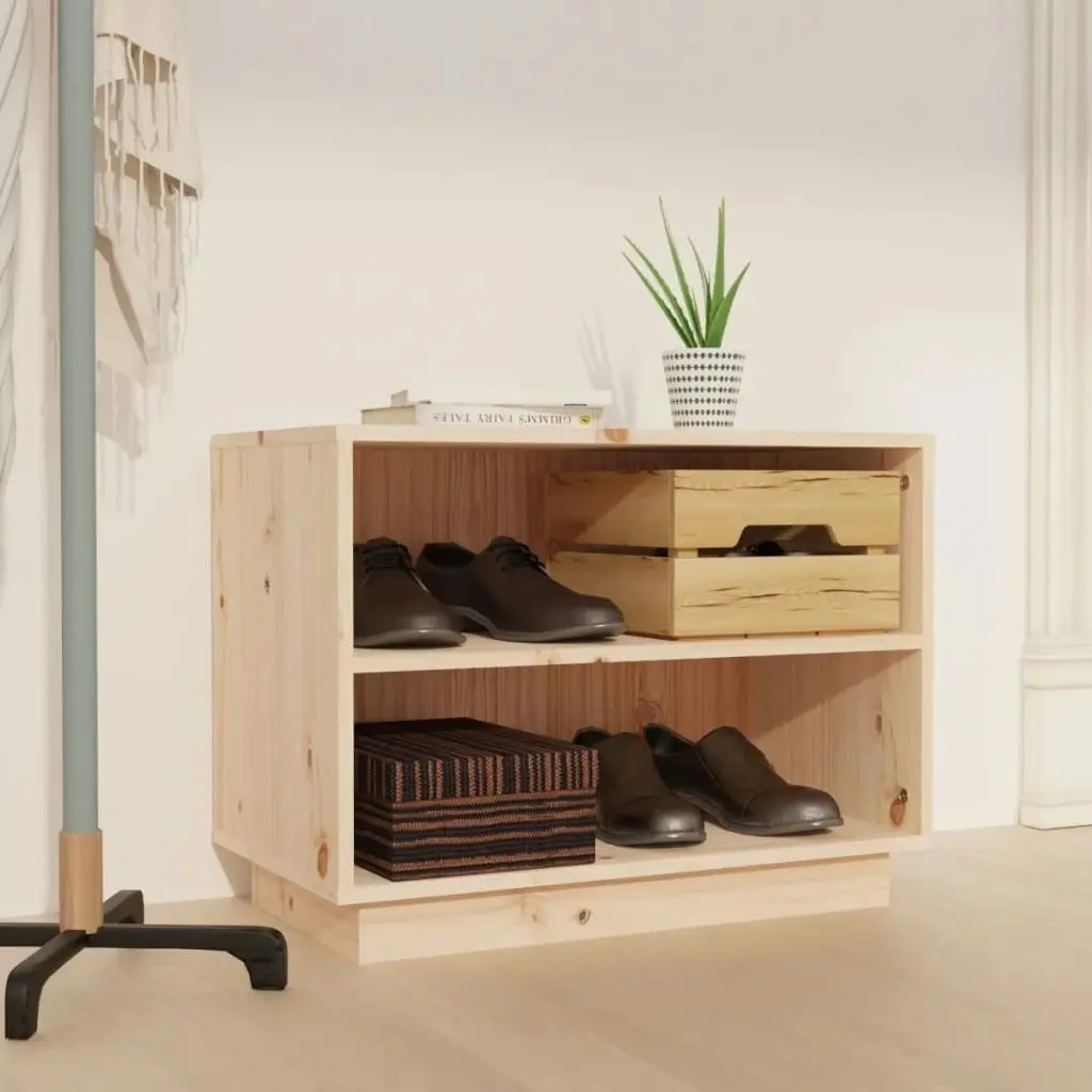 Shoe Cabinet 60x34x45 cm Solid Wood Pine 813545