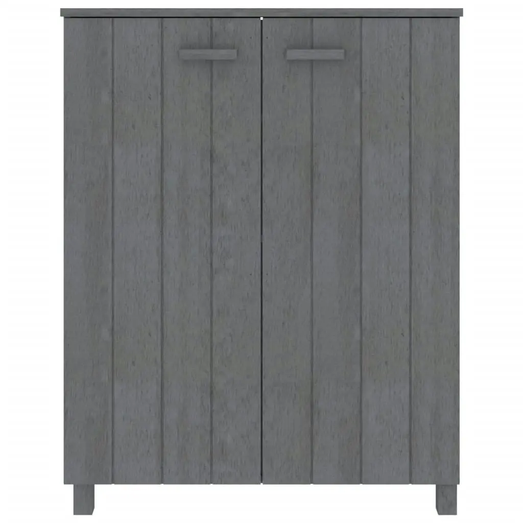 Shoe Cabinet "HAMAR" Dark Grey 85x40x108 cm Solid Wood Pine 340518