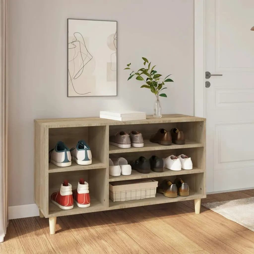 Shoe Cabinet Sonoma Oak 102x36x60 cm Engineered Wood 819743