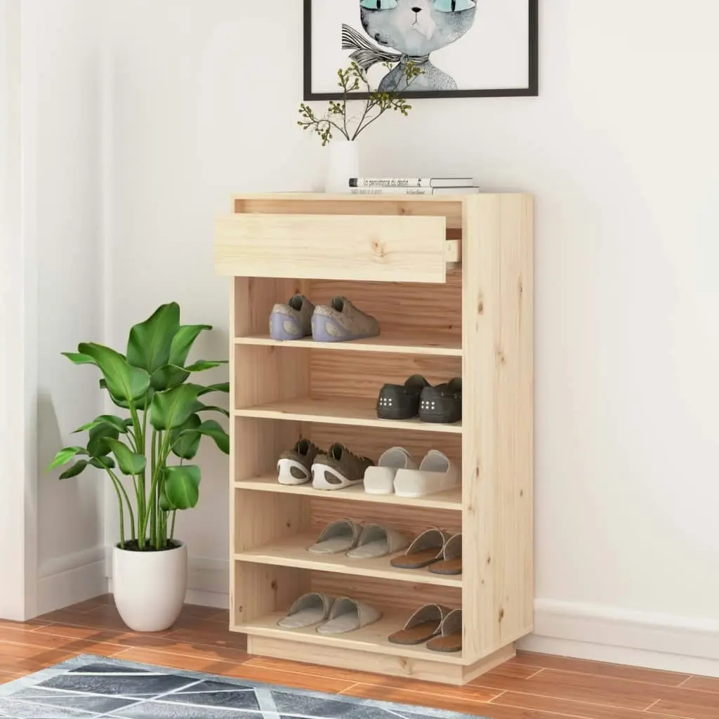 Shoe Cabinet 60x34x105 cm Solid Wood Pine 813550