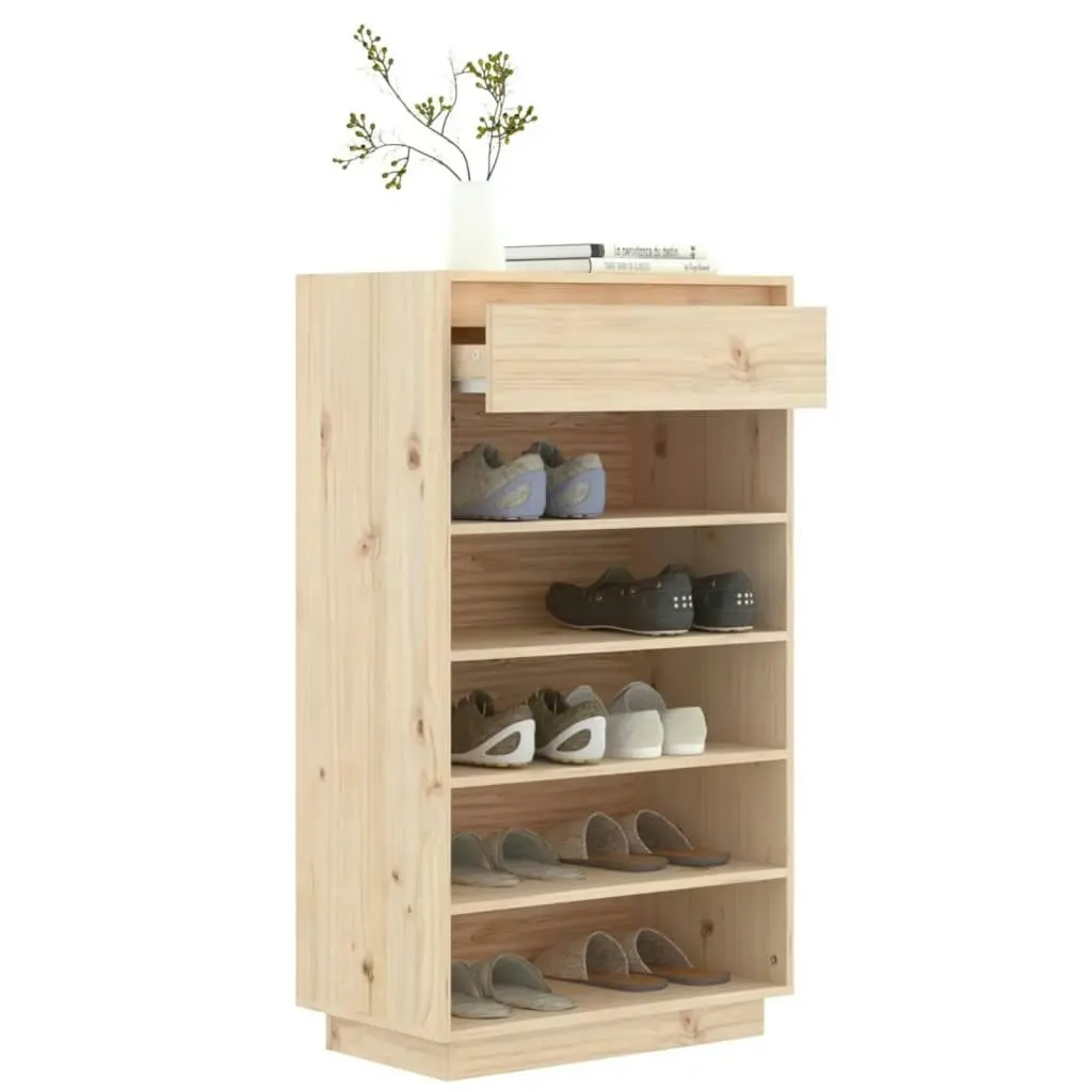 Shoe Cabinet 60x34x105 cm Solid Wood Pine 813550