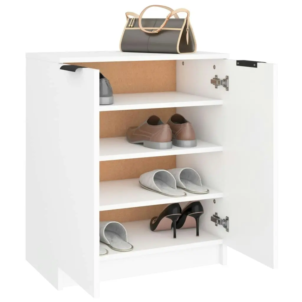 Shoe Cabinet White 59x35x70 cm Engineered Wood 811421