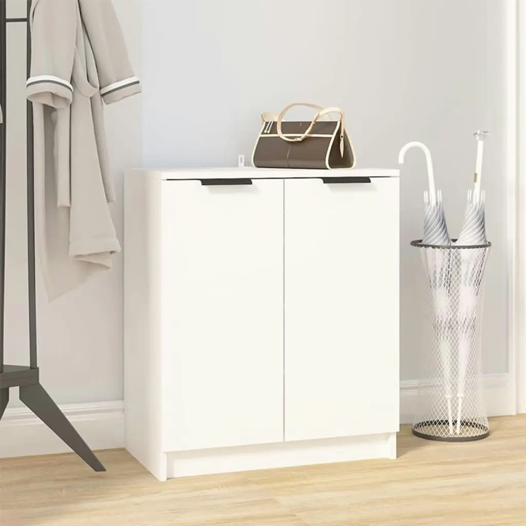 Shoe Cabinet White 59x35x70 cm Engineered Wood 811421