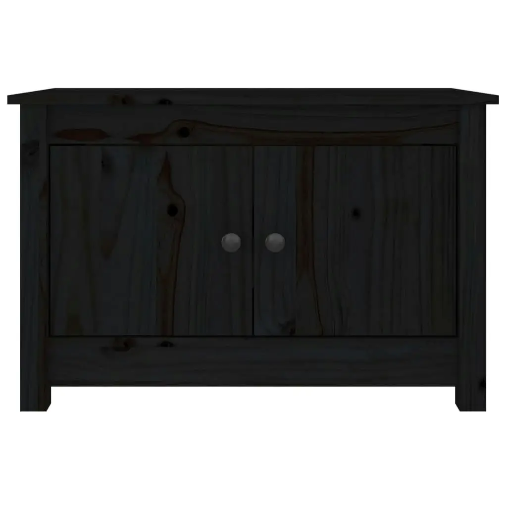 Shoe Cabinet Black 70x38x45.5 cm Solid Wood Pine 813783