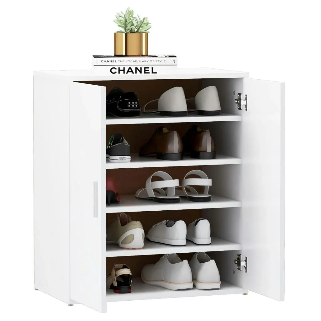 Shoe Cabinet White 60x35x70 cm Engineered Wood 808918