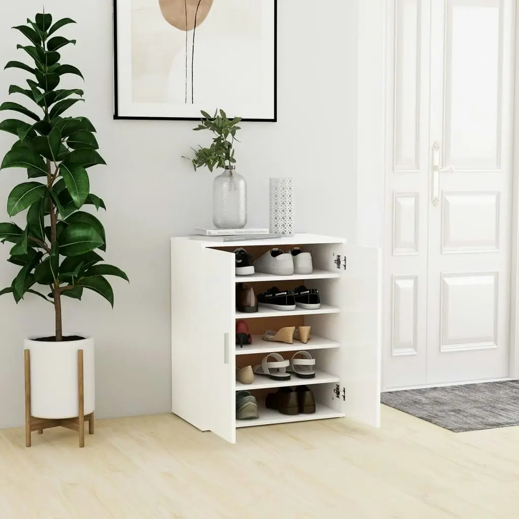 Shoe Cabinet White 60x35x70 cm Engineered Wood 808918