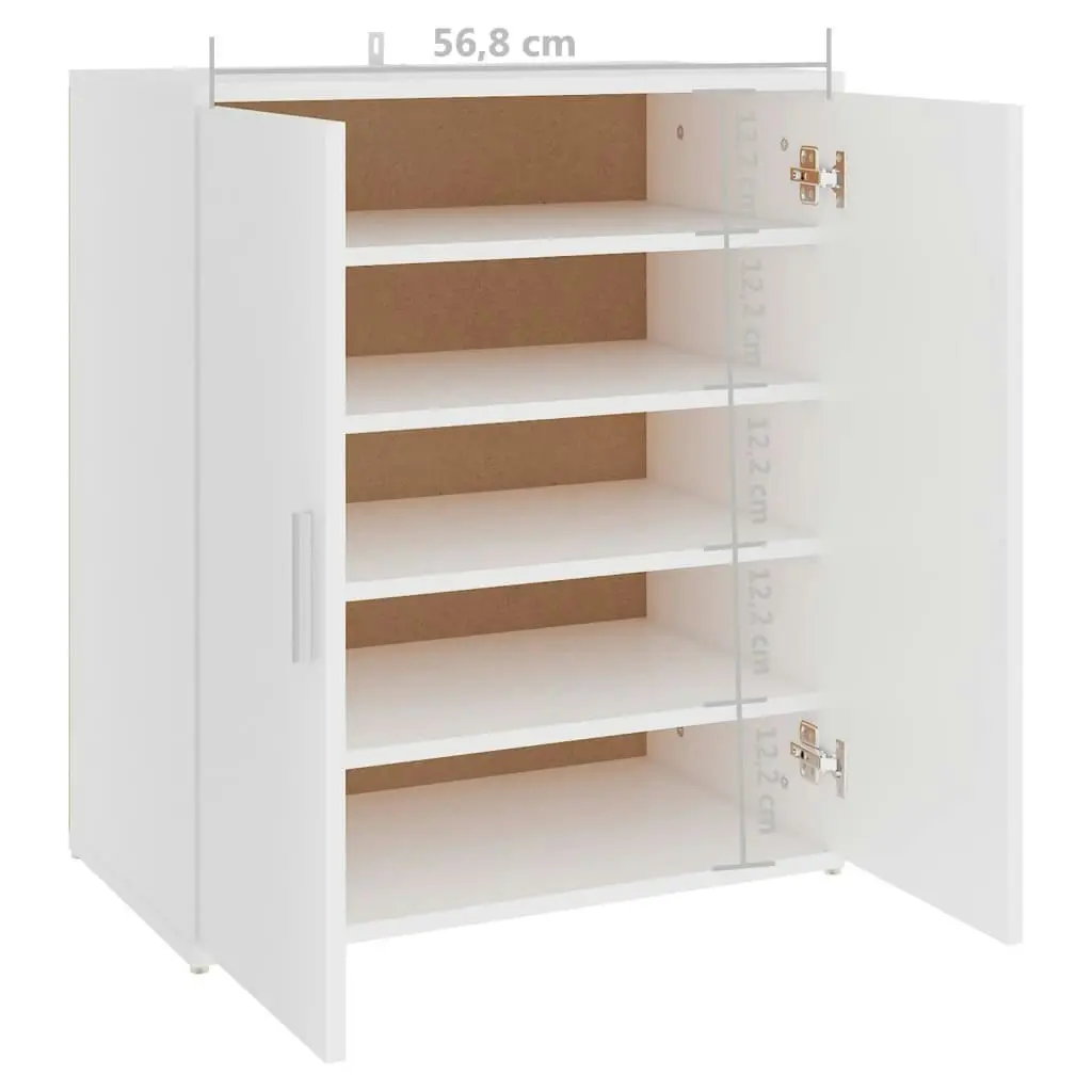 Shoe Cabinet White 60x35x70 cm Engineered Wood 808918