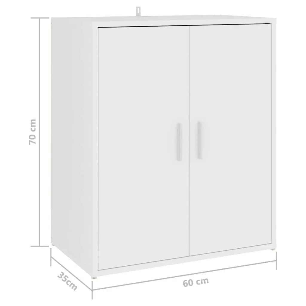 Shoe Cabinet White 60x35x70 cm Engineered Wood 808918