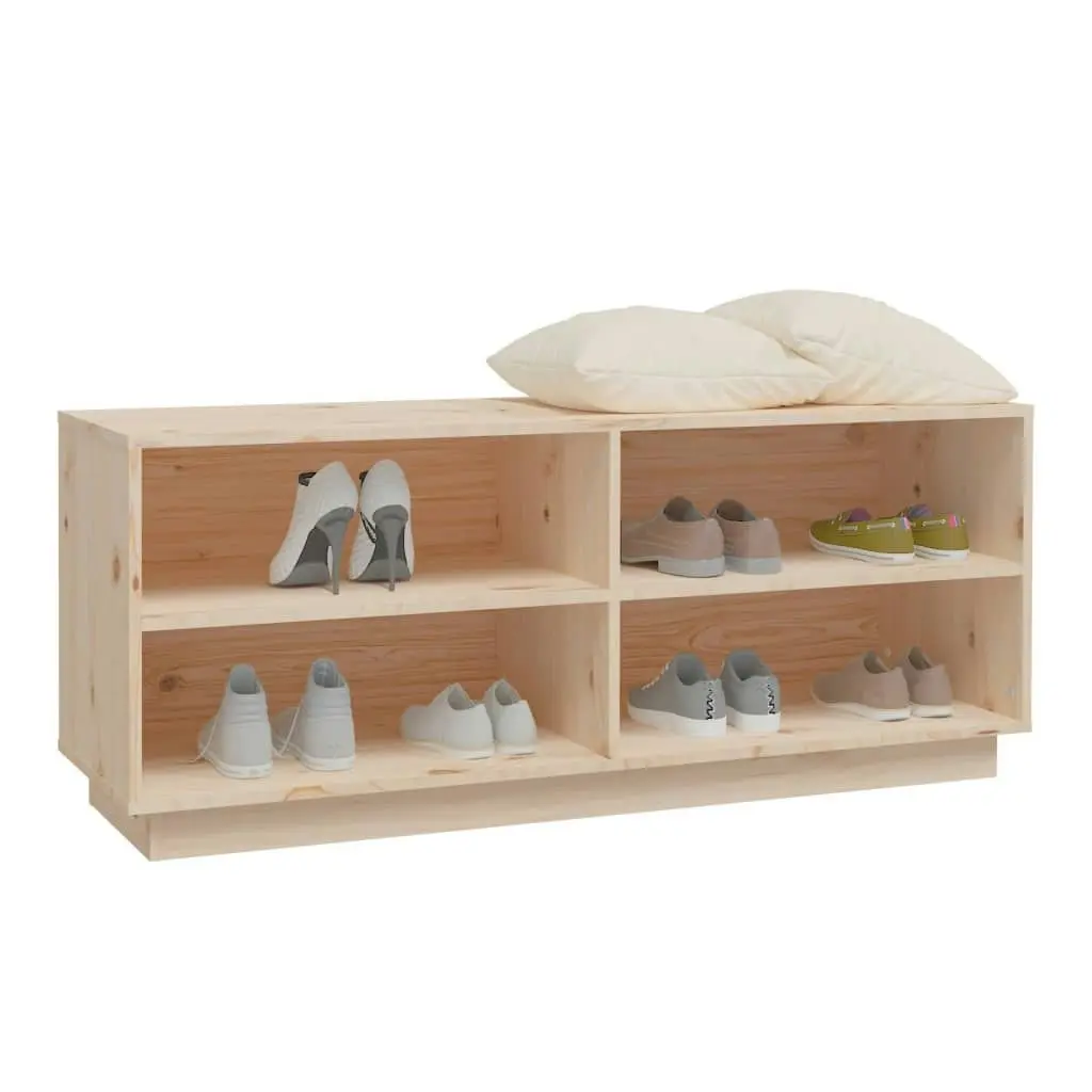 Shoe Cabinet 110x34x45 cm Solid Wood Pine 813540