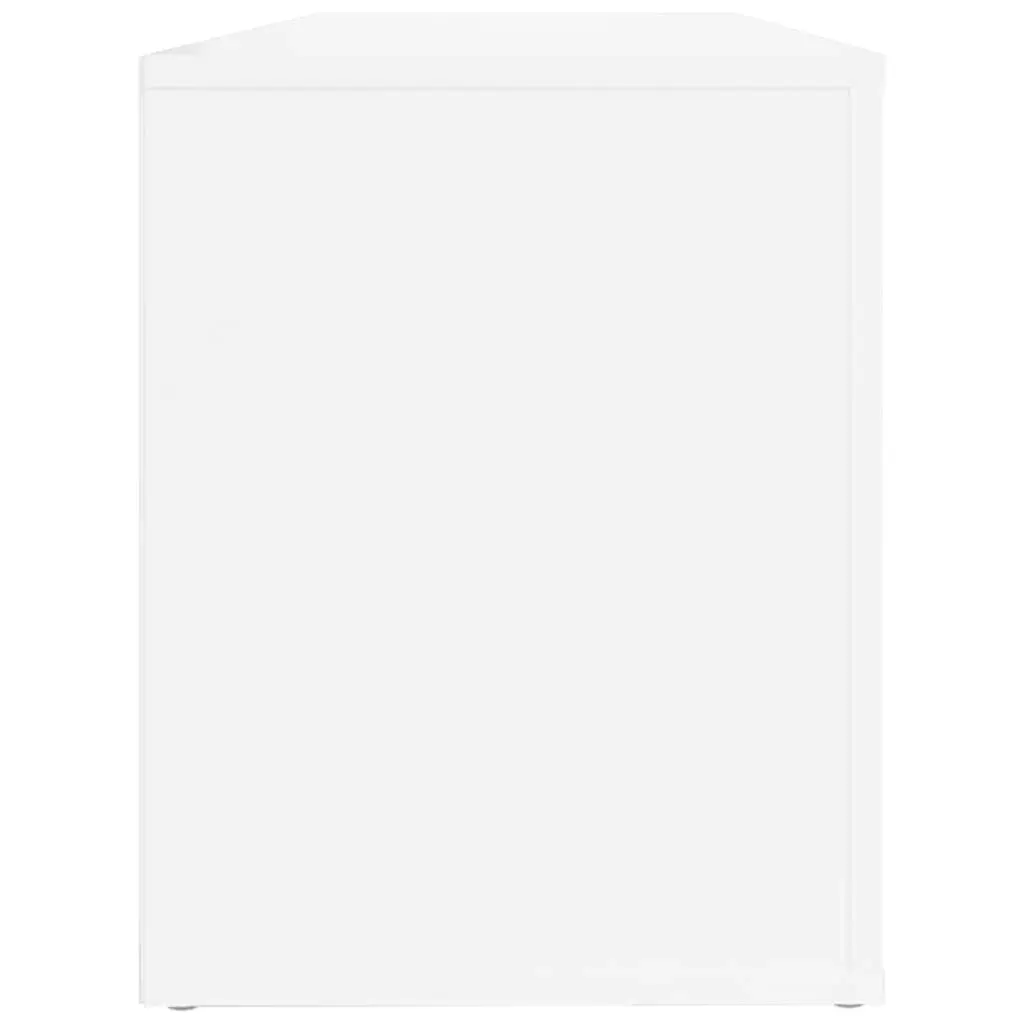 Shoe Cabinet High Gloss White 100x35x45 cm Engineered Wood 816922