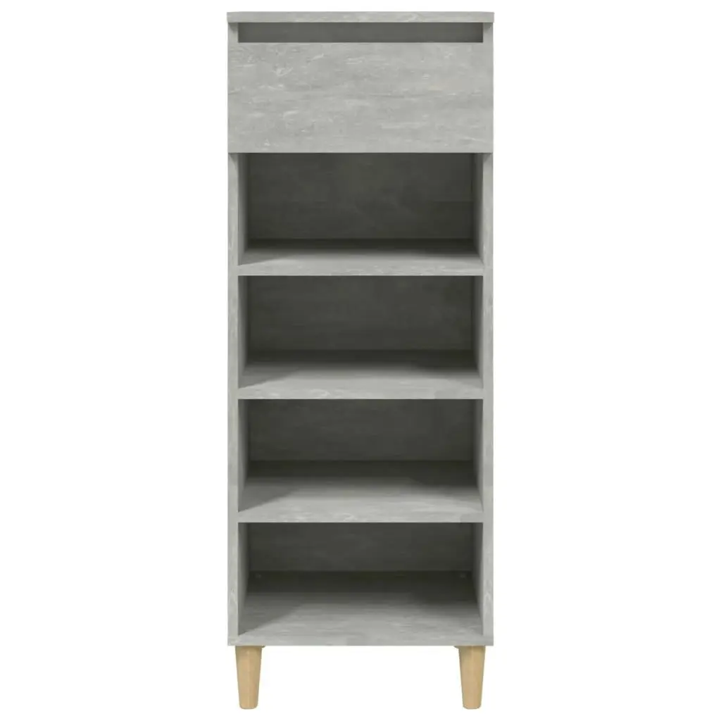 Shoe Cabinet Concrete Grey 40x36x105 cm Engineered Wood 819776