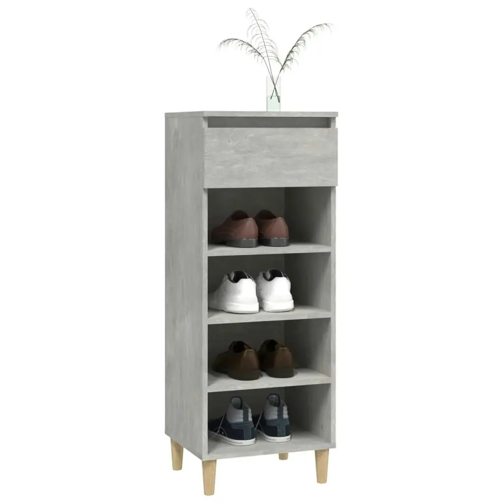 Shoe Cabinet Concrete Grey 40x36x105 cm Engineered Wood 819776