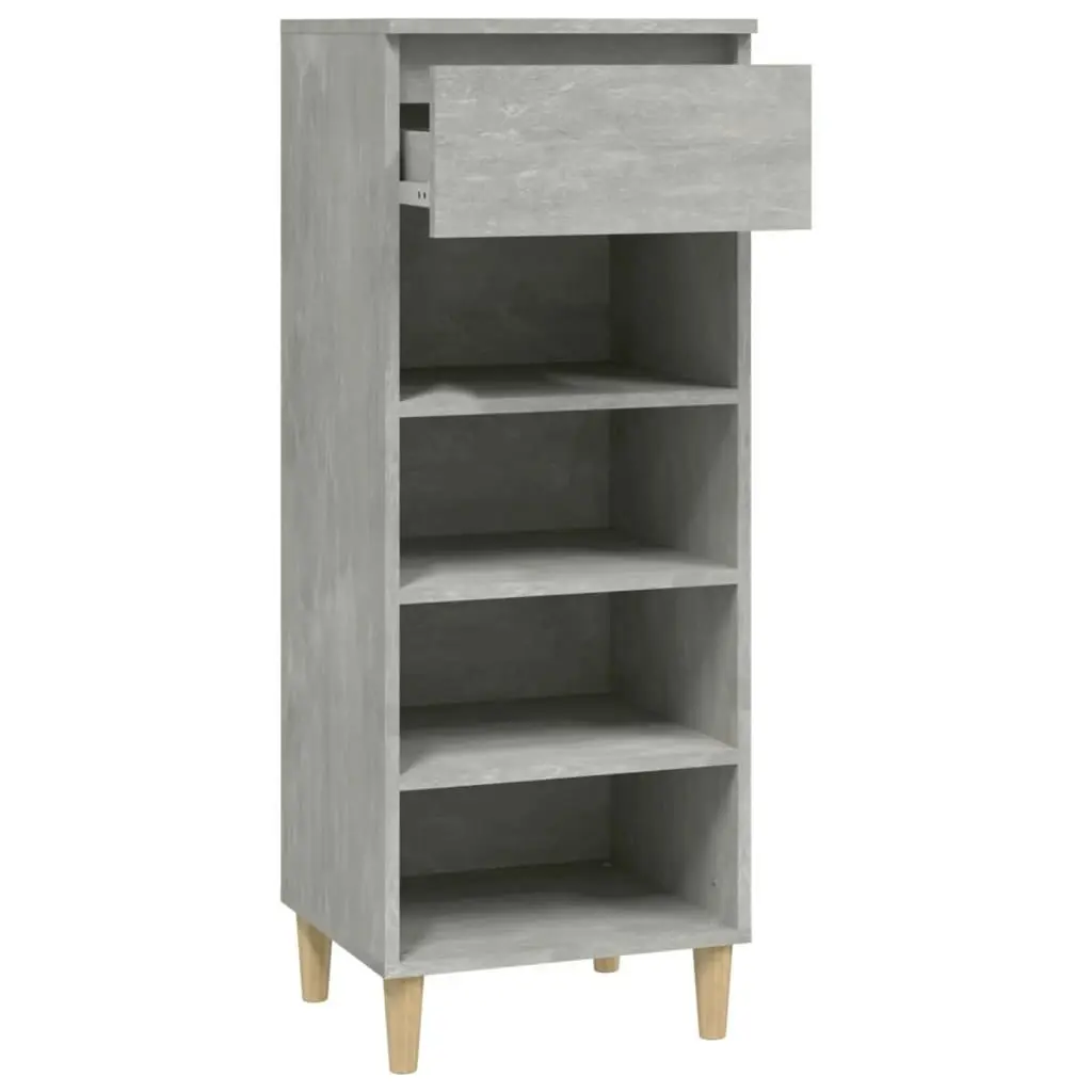 Shoe Cabinet Concrete Grey 40x36x105 cm Engineered Wood 819776