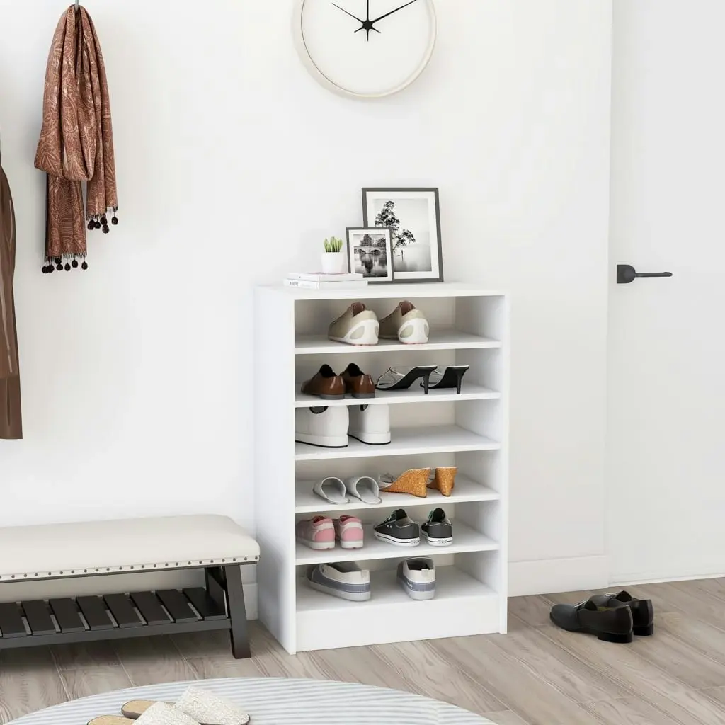 Shoe Cabinet White 60x35x92 cm Engineered Wood 808945