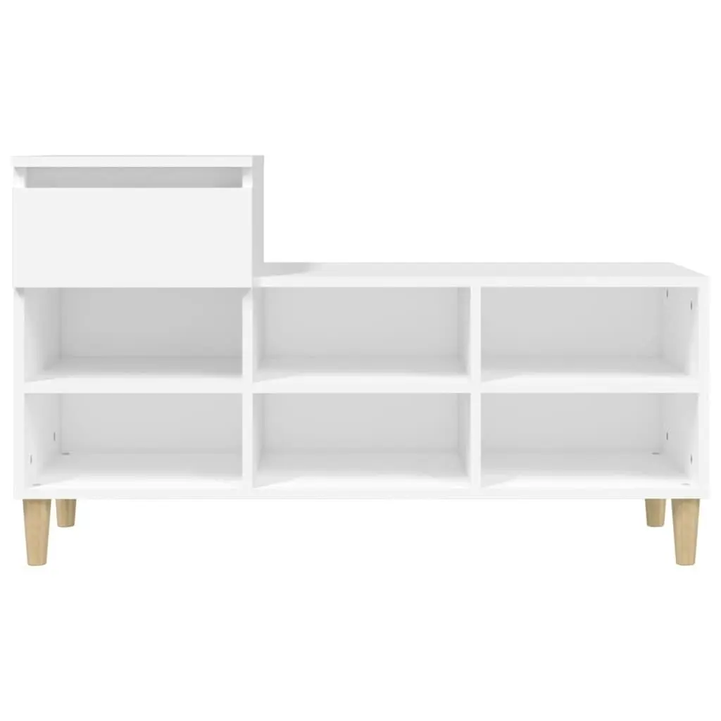 Shoe Cabinet White 102x36x60 cm Engineered Wood 821204